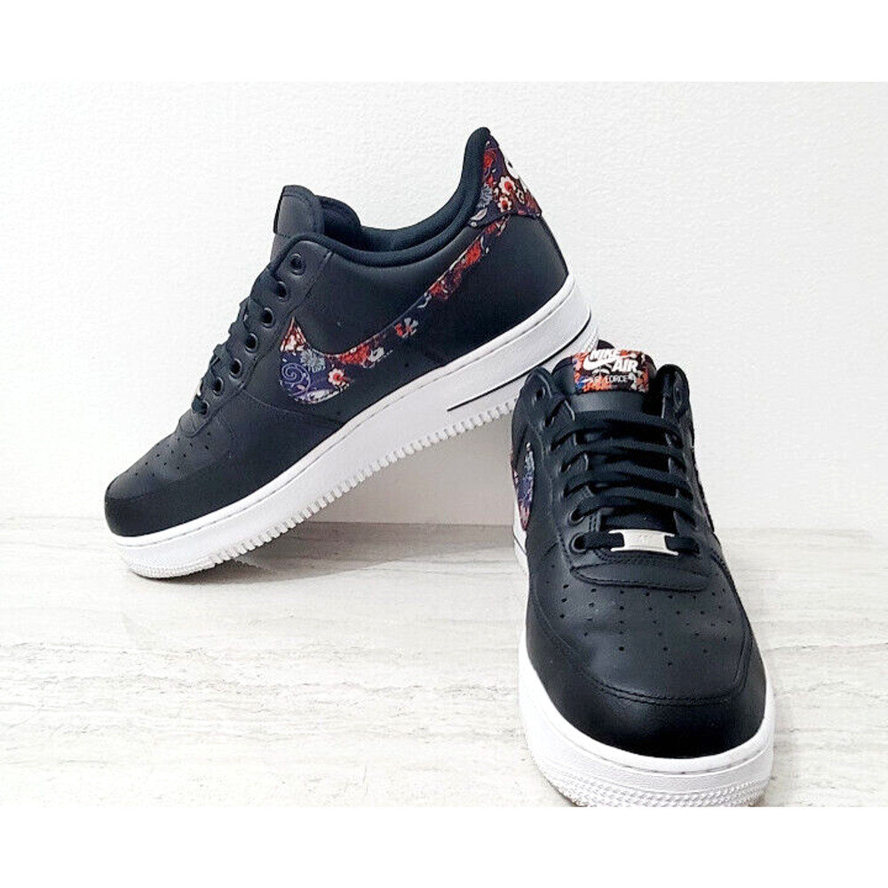 Air Force 1 Low Black Floral Mens Size 12